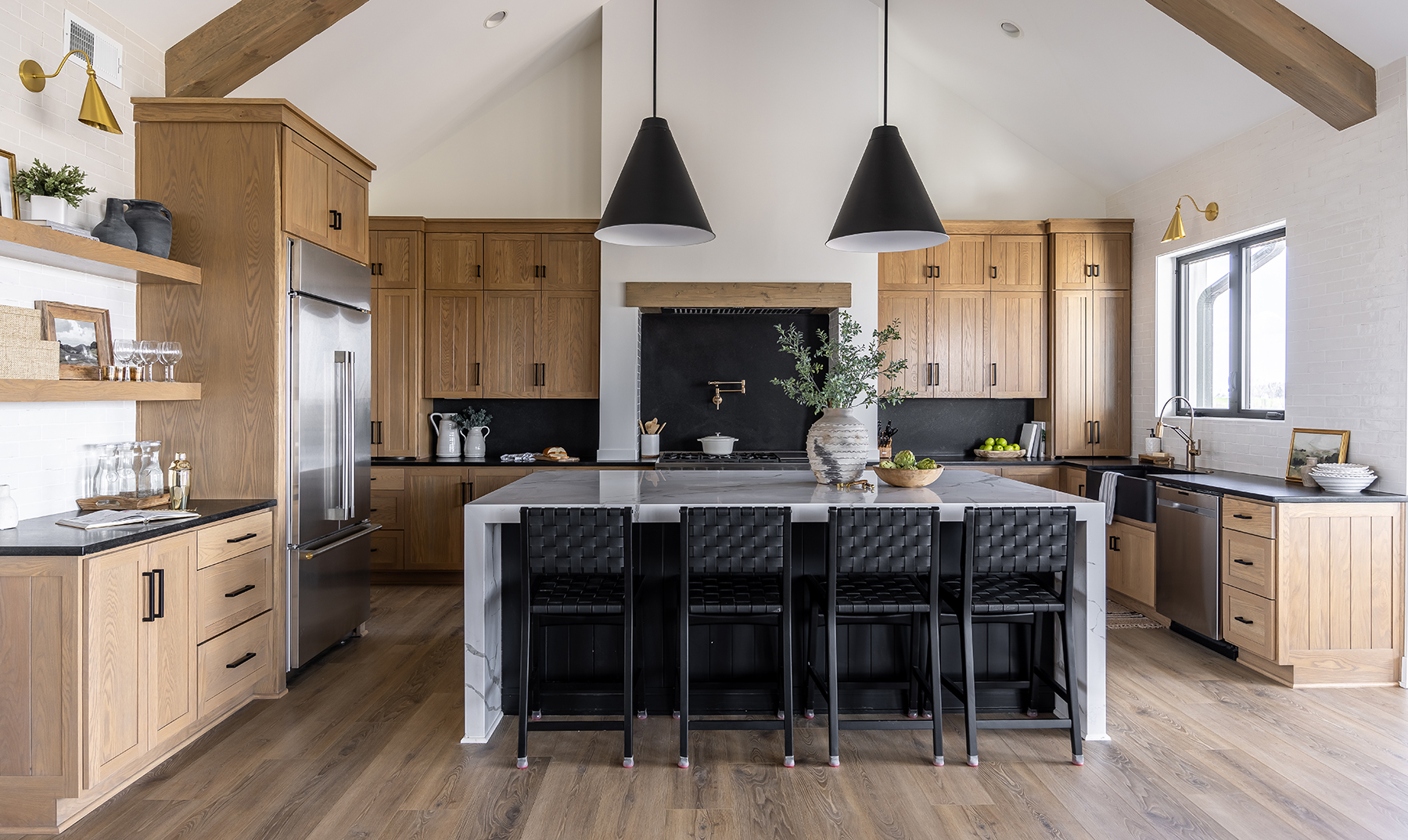 Blue and Wood Countertop