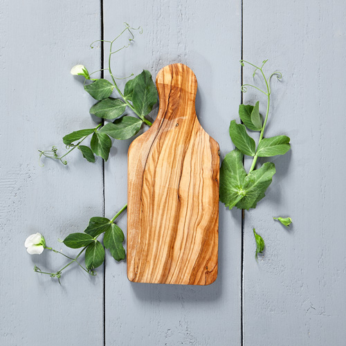 Wood Board with Flower Leaves